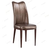 不锈钢餐椅子皮欧式现代金属酒店椅简约时尚休闲靠背宜家桌椅组合