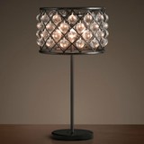 RH水晶玻璃球斯宾塞台灯创意北欧宜家床头书桌简约装饰美式台灯