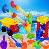 儿童沙滩玩具车套桶装宝宝玩挖沙漏大号铲子戏水枪洗澡决明子工具