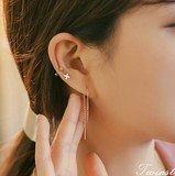 新款太阳的宋慧乔纯银耳饰韩国气质长款耳线女后裔同款耳钉防过敏
