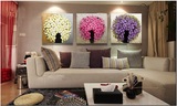 特价 手绘现代装饰画植物花卉卧室墙画沙发背景墙挂画壁画无框画