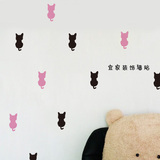 墙贴纸ins猫咪北欧风格创意贴画 儿童房卧室宿舍拍摄背景墙壁装饰