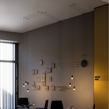 现代创意线条吊灯个性餐厅卧室酒店大气造型简约led几何马斯登具