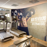 3D时尚型男美女性感运动健身墙纸大型健身房俱乐部壁画服装店壁纸