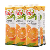 包邮塞浦路斯进口 Fan果芬100%橙汁1L*6瓶 果汁饮料大瓶 新鲜促销