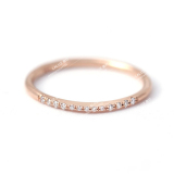 代购设计师日本美国14k包金石原莉娜水排钻戒指叠带关节婚戒指
