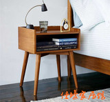 北欧宜家创意床头柜现代简约实木储物柜沙发边柜边几卧室床边斗柜