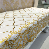 PVC欧式烫金桌布电视柜垫茶几垫床头柜罩西餐桌布台布梳妆台盖布