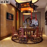 中式古典吊灯客厅餐厅茶楼仿古灯具包间酒店大厅饭店复古羊皮吊灯