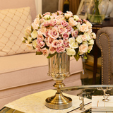 茶色水晶美式玻璃创意现代家居装饰品客厅电视柜摆件装饰欧式花瓶