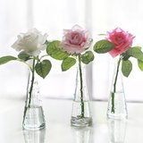宜家纳迪餐桌小雨点插花花瓶水晶玻璃插花瓶摆件富贵竹创意插花器