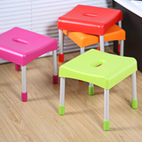 彩色家用塑料凳方凳加厚凳餐桌凳小矮凳子宜家风格承重200公斤