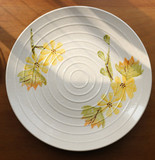 瓷盘！手绘花日式韩式和风陶瓷餐具 雪花 釉下彩大盘子 出口外贸