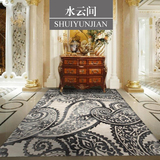 印度进口地毯纯羊毛手工编织水彩泼墨客厅地毯现代时尚宜家北欧毯