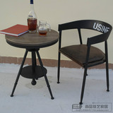 美式乡村铁艺咖啡厅桌椅酒吧椅 复古实木创意休闲吧桌椅组合特价