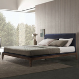 全实木床 北欧宜家1.5m1.8米储物水曲柳双人床 现代简约软包婚床