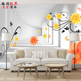 大型壁画3D立体空间延伸背景墙壁纸客厅沙发个性墙布真丝布墙纸