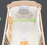 外贸法国原单天鹅绒婴儿床床围宝宝柔软防护栏高护栏硬质棉动物