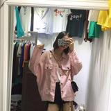 BETTER 棉麻机车短外套2016年秋季常规长袖甜美纯色韩国女装新款