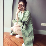 韩版夏装宽松大码中长款防晒风衣女学生休闲外搭七分袖披肩薄外套