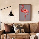 火烈鸟北欧装饰画客厅挂画壁画现代简约无框画玄关画沙发背景墙画