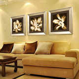 精美玄关餐厅沙发背景墙美式现代简约客厅装饰画艺术三联有框玻璃
