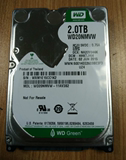 WD/西部数据 WD20NMVW 2T 2.5笔记本硬盘 绿盘 节能裸盘 机械硬盘