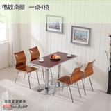 小吃店餐桌椅批发简易长方形快餐桌椅饭堂桌椅定做奶茶厅咖啡桌子