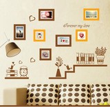 照片墙贴纸卧室温馨浪漫创意墙纸房间装饰品墙上贴画自粘相框贴纸