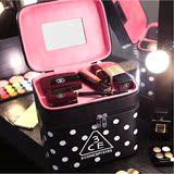 3CE大容量化妆包双层手提专业多功能收纳盒韩国版旅行小号化妆箱
