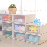 包邮 抽屉式塑料多功能收纳盒宝宝衣柜自由可叠加透明衣物收纳箱