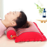 颈椎枕头护颈枕糖果劲椎专用枕头成人脊椎颈椎荞麦保健枕芯可拆