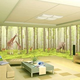 森林大自然3D立体背景墙壁纸北欧宜家壁画个性定制全屋贴装修墙纸