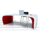 弧形电脑桌简约现代烤漆创意书桌家具异形时尚办公桌老板桌特价中