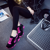 春夏季防滑黑白薄款登山鞋女生运动板鞋学生休闲跑步紫红女鞋韩版