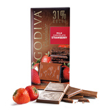 现货比利时进口Godiva 歌帝梵31%草莓牛奶巧克力排块100g