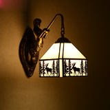 欧式蒂凡尼镜前灯客厅床头过道阳台卧室复古创意地中海彩玻璃壁灯