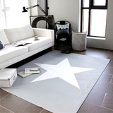 现代时尚家用客厅沙发茶几几何图案简约长条卧室床边地毯水洗地垫
