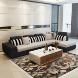 简约现代沙发时尚客厅大小户型布艺沙发组合可拆洗创意黑白沙发
