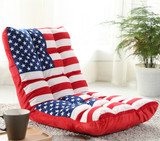 懒人沙发单人折叠椅床上靠背飘窗椅日式沙发大学生宿舍神器美国旗