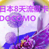 掌上流量日本DOCOMO电话卡流量高速4G 手机上网卡8天
