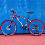 山地自行车26寸24速高碳钢双碟刹越野学生单车变速成人车公路赛车