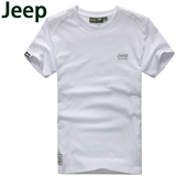 jeep/吉普男士短袖t恤圆领新款夏季品牌男装纯棉圆领大码宽松半袖