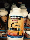 美国直邮Kirkland Vitamin 维生素Ｃ500mg/500粒橙味VC咀嚼片