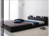 韩式日式板式床实木颗粒床榻榻米床1.5米1.8米床 现代简约双人床