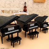 MUSICBABY 钢琴模型生日礼物 创意迷你摆件大尺寸钢琴模型音乐盒