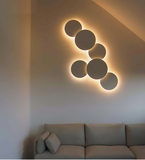 美式创意日食壁灯楼梯过道走廊背景墙卧室床头圆形LED灯 厂家直销