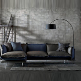 北欧宜家简约三人羽绒沙发设计师真皮沙发可拆洗布艺沙发转角沙发