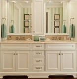 美式浴室柜简约现代卫浴柜洗漱台全进口橡木欧式洗脸盆镜柜卫浴柜