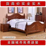 欧式床实木床全实木 美式卧室枫木白色床双人床1.5储物床 1.8大床
